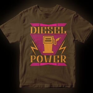 New Diesel Power Trucker Shirt Short Sleeve Casual shirt Work Gear Uniform